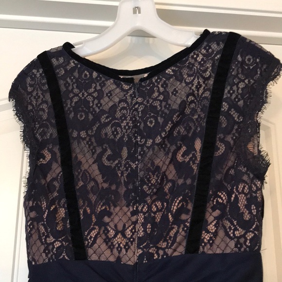 NAVY BLUE DAVIDS BRIDAL BRIDESMAID DRESS - Picture 4 of 6